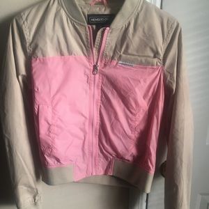 Pink/Khaki colorblock Women’s Members Only Jacket